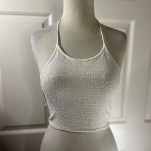 EUC The Hanger Cream Halter Top (Size Large)